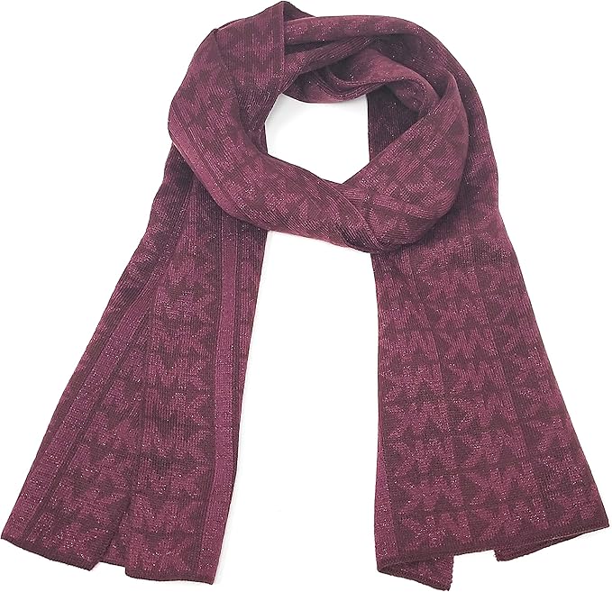 michael kors 迈克·科尔斯 女式闪光围巾 酒红色